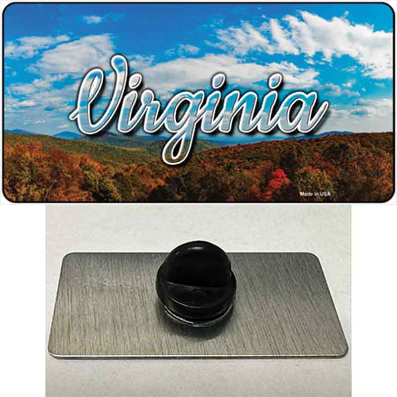 PIN-LP-11636 1.5 x 0.75 in. Virginia Mountain Range State Novelty Rectangle Metal Hat Pin