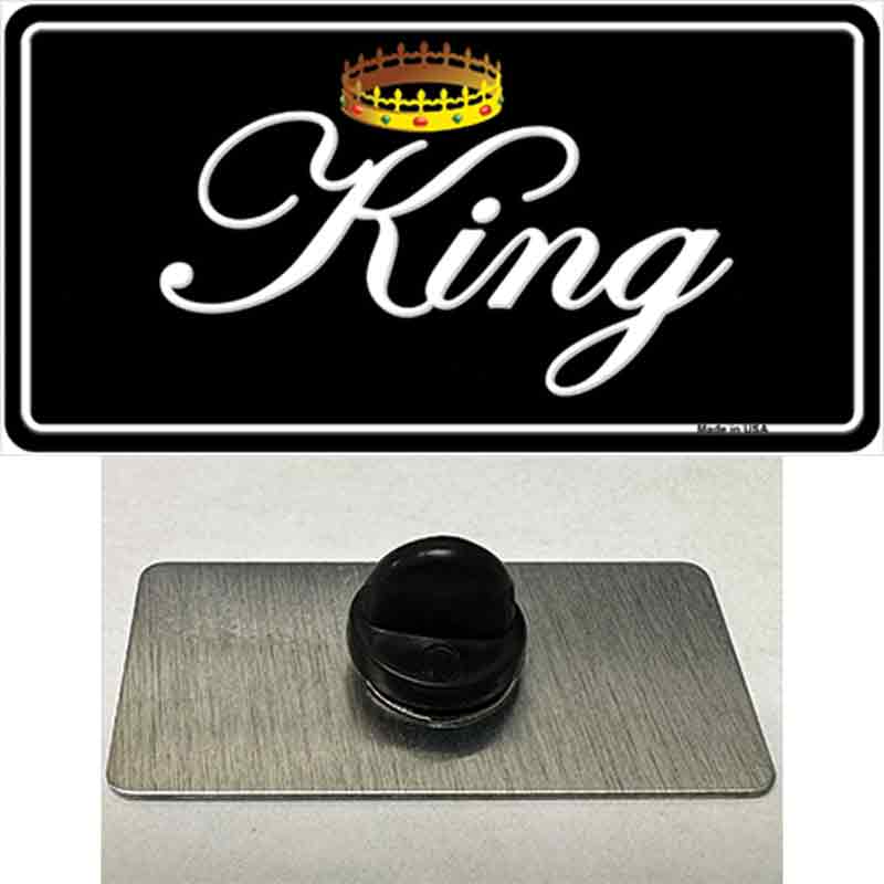 PIN-LP-11767 1.5 x 0.75 in. King Novelty Rectangle Metal Hat Pin