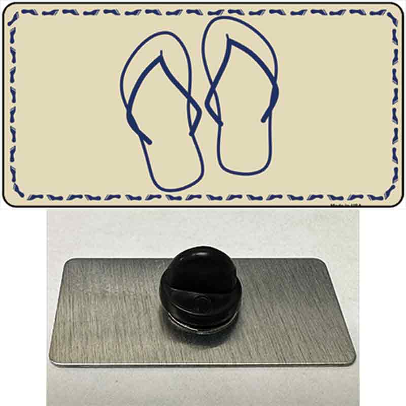 PIN-LP-1178 1.5 x 0.75 in. Flip Flops Novelty Rectangle Metal Hat Pin