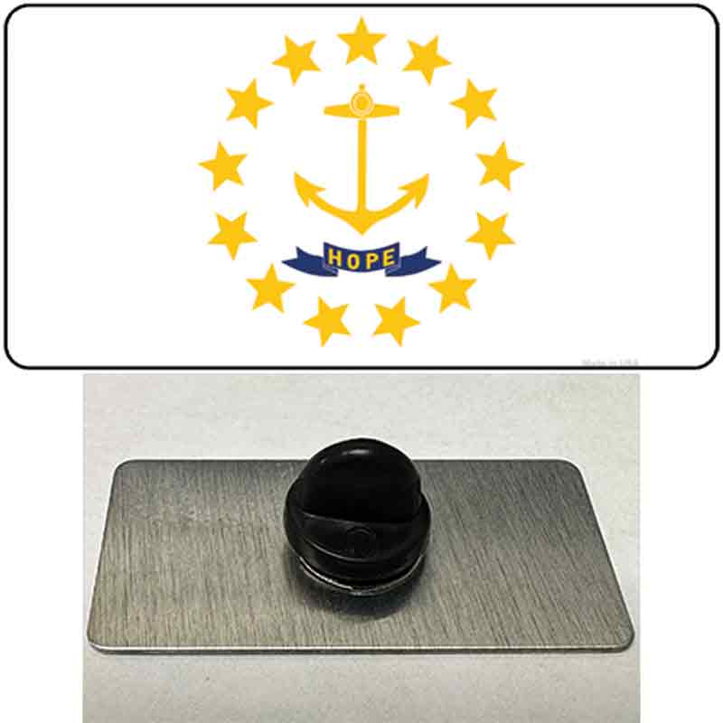 PIN-LP-3600 1.5 x 0.75 in. Rhode Island State Flag Novelty Rectangle Metal Hat Pin