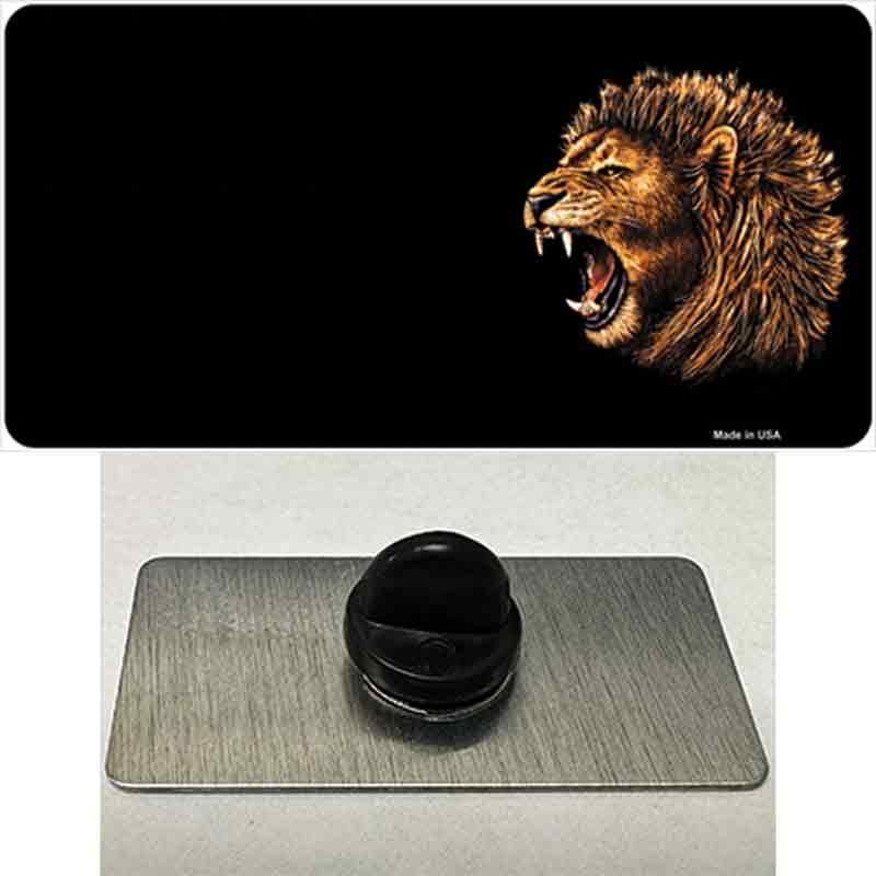 PIN-LP-3749 1.5 x 0.75 in. Lion Head Offset Novelty Rectangle Metal Hat Pin