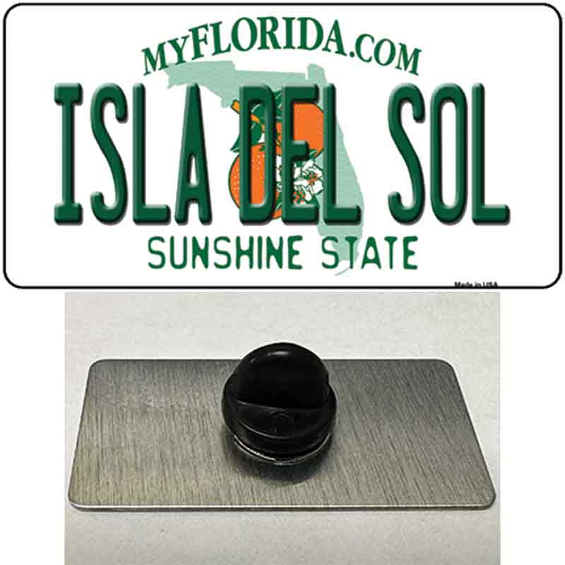 PIN-LP-11769 1.5 x 0.75 in. Isla Del Sol Florida Novelty Rectangle Metal Hat Pin