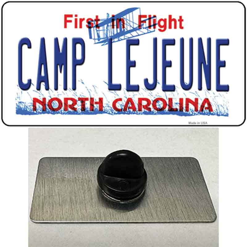 PIN-LP-11833 1.5 x 0.75 in. Camp Lejeune North Carolina Novelty Rectangle Metal Hat Pin -  Smart Blonde