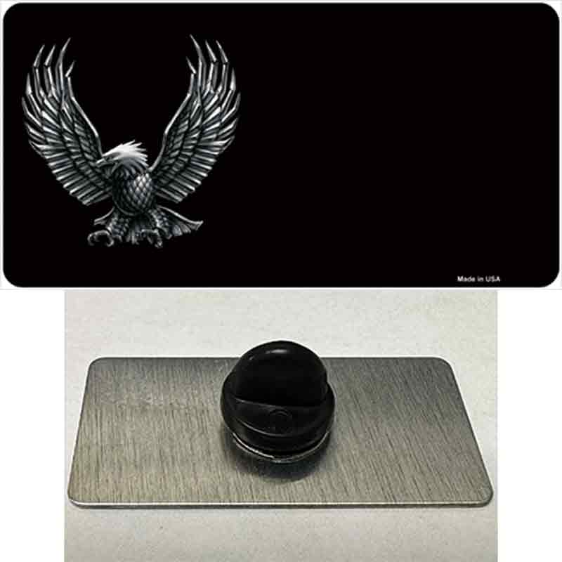 PIN-LP-3765 1.5 x 0.75 in. Eagle Offset Black Novelty Rectangle Metal Hat Pin