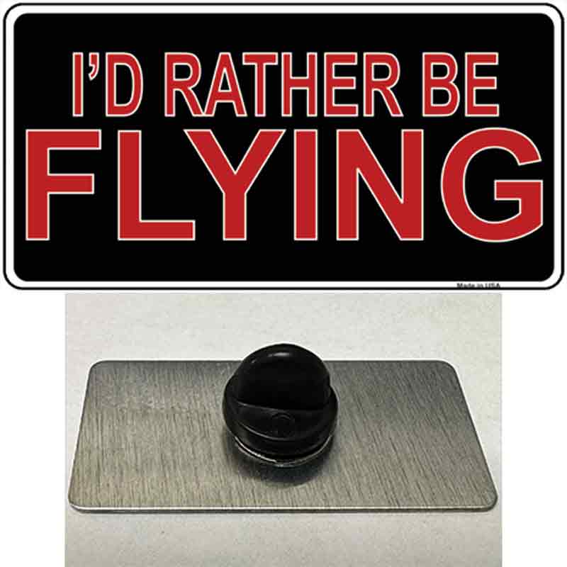 PIN-LP-398 1.5 x 0.75 in. Rather Be Flying Novelty Rectangle Metal Hat Pin