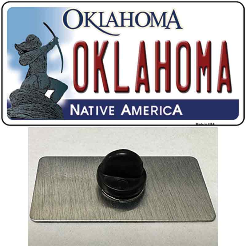 PIN-LP-6219 1.5 x 0.75 in. Oklahoma Novelty Rectangle Metal Hat Pin