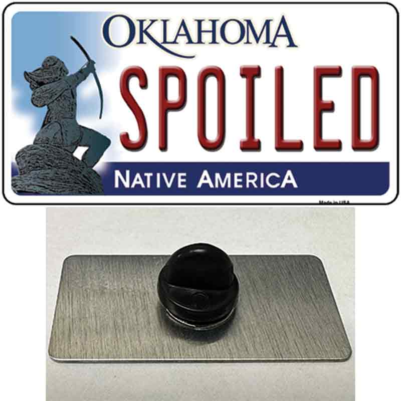 PIN-LP-6243 1.5 x 0.75 in. Spoiled Oklahoma Novelty Rectangle Metal Hat Pin