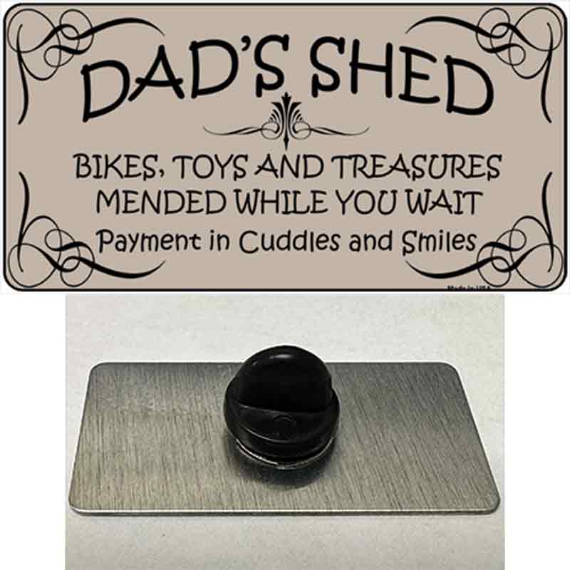 PIN-LP-4286 1.5 x 0.75 in. Dads Shed Novelty Rectangle Metal Hat Pin