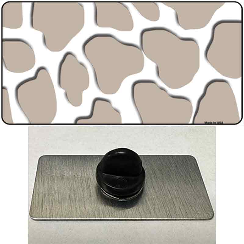 PIN-LP-2946 1.5 x 0.75 in. Tan & White Giraffe Novelty Rectangle Metal Hat Pin
