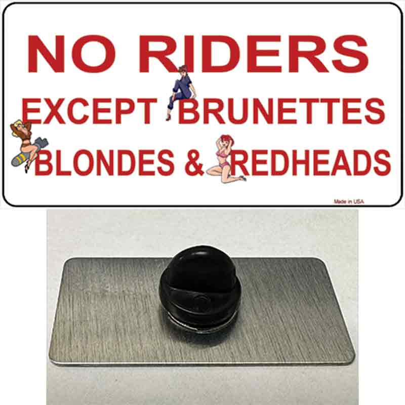 PIN-LP-323 1.5 x 0.75 in. No Riders Except Novelty Rectangle Metal Hat Pin