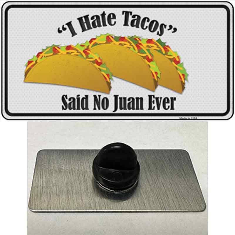 PIN-LP-9429 1.5 x 0.75 in. Tacos Novelty Rectangle Metal Hat Pin