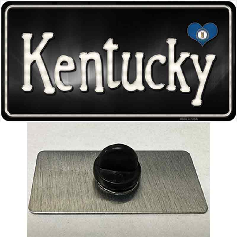 PIN-LP-9455 1.5 x 0.75 in. Kentucky Flag Script Novelty Rectangle Metal Hat Pin