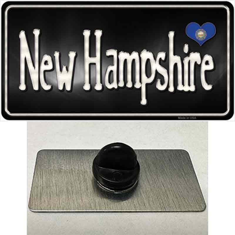 PIN-LP-9467 1.5 x 0.75 in. Hampshire Flag Script Novelty Rectangle Metal Hat Pin