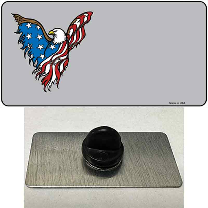 PIN-LP-3486 1.5 x 0.75 in. American Eagle Offset Novelty Rectangle Metal Hat Pin