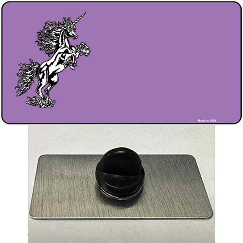 PIN-LP-3495 1.5 x 0.75 in. Unicorn Offset Novelty Rectangle Metal Hat Pin