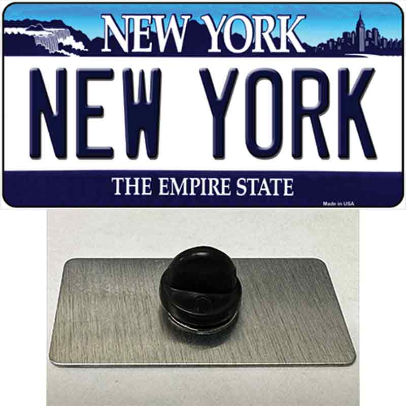 PIN-LP-3545 1.5 x 0.75 in.   York State Novelty Rectangle Metal Hat Pin