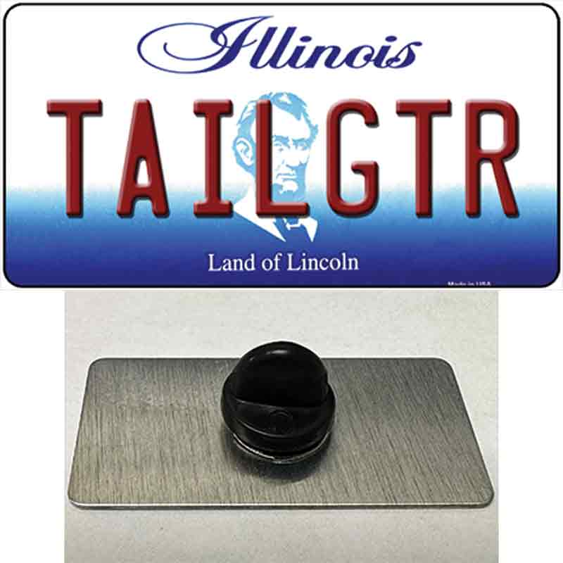 PIN-LP-3676 1.5 x 0.75 in. Tailgtr Illinois Novelty Rectangle Metal Hat Pin