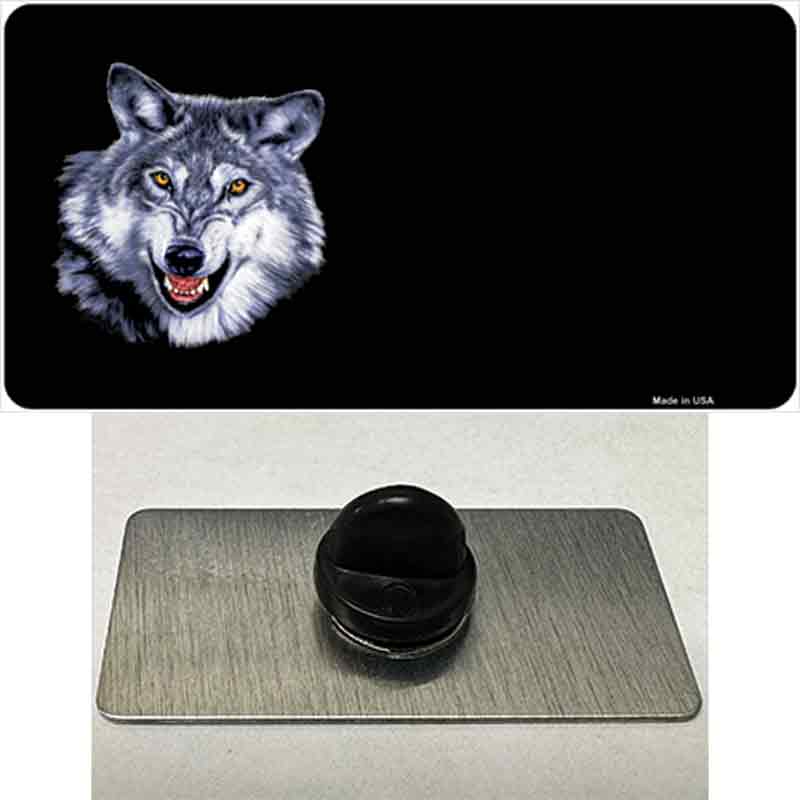 PIN-LP-3755 1.5 x 0.75 in. Wolf Offset Novelty Rectangle Metal Hat Pin