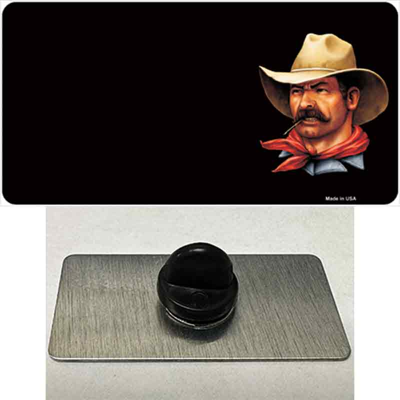 PIN-LP-3764 1.5 x 0.75 in. Cowboy Offset Novelty Rectangle Metal Hat Pin