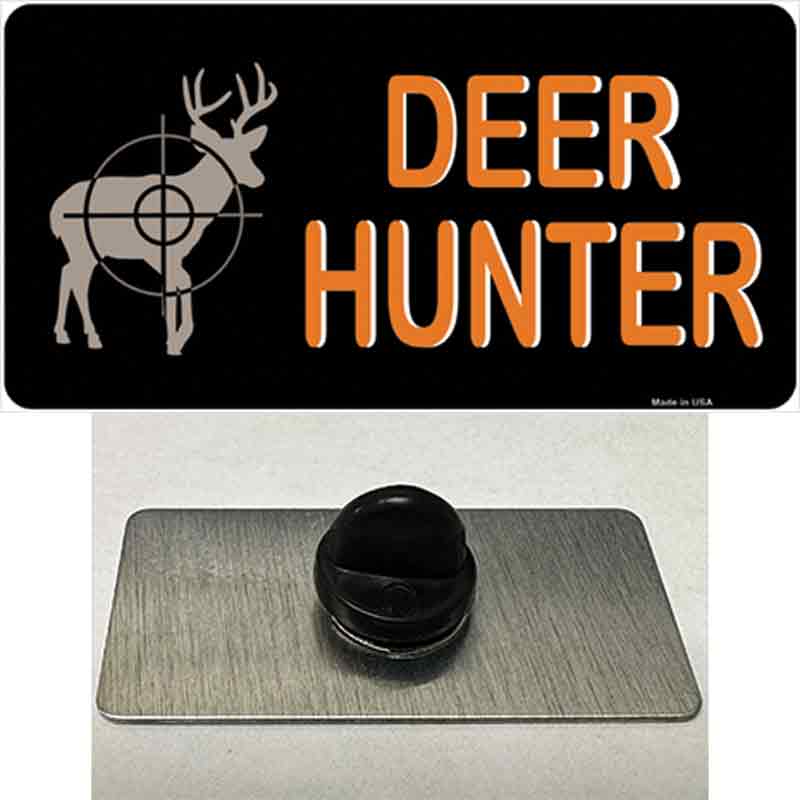PIN-LP-389 1.5 x 0.75 in. Deer Hunter Novelty Rectangle Metal Hat Pin