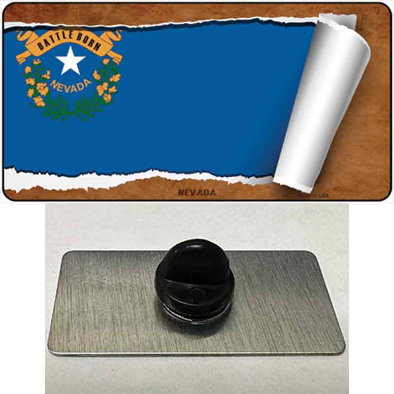 PIN-LP-9034 1.5 x 0.75 in. Nevada Flag Scroll Novelty Rectangle Metal Hat Pin