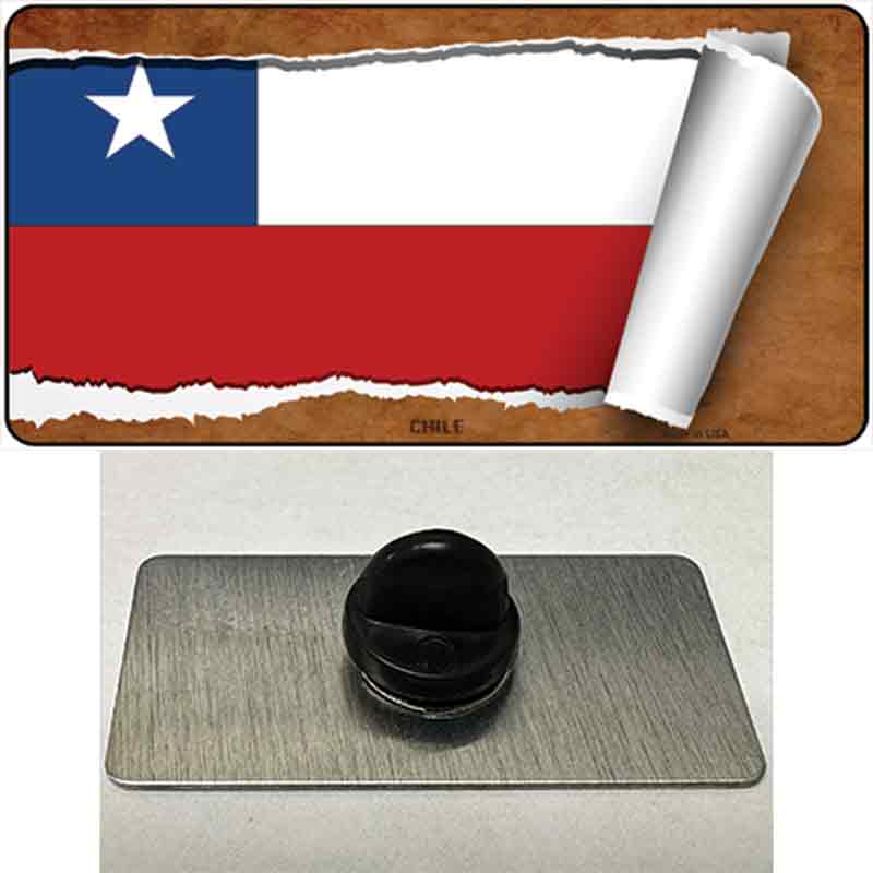 PIN-LP-9155 1.5 x 0.75 in. Chile Flag Scroll Novelty Rectangle Metal Hat Pin