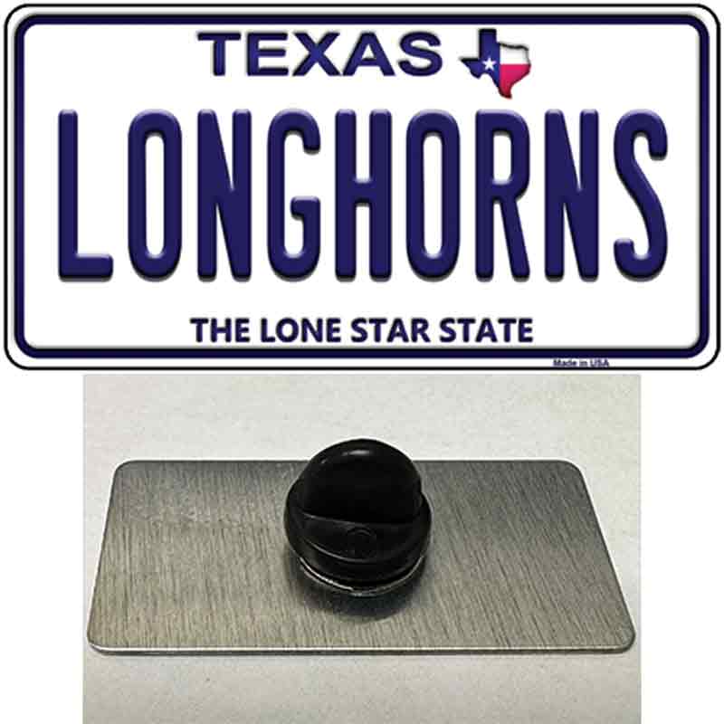 PIN-LP-9357 1.5 x 0.75 in. Longhorn Texas Novelty Rectangle Metal Hat Pin