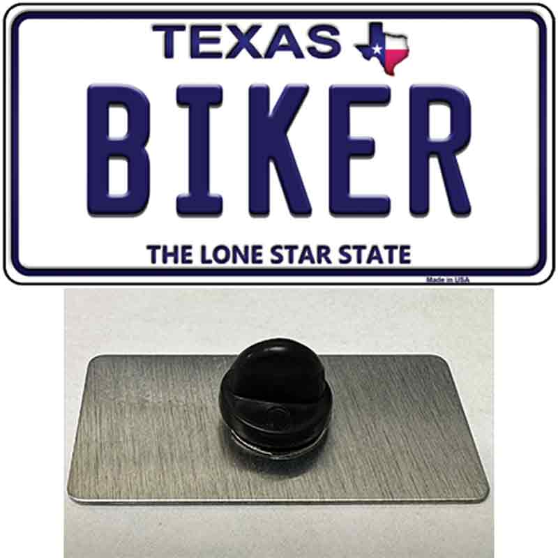 PIN-LP-9398 1.5 x 0.75 in. Biker Texas Novelty Rectangle Metal Hat Pin