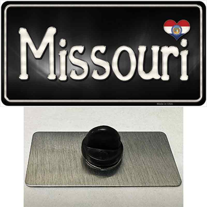 PIN-LP-9463 1.5 x 0.75 in. Missouri Flag Script Novelty Rectangle Metal Hat Pin
