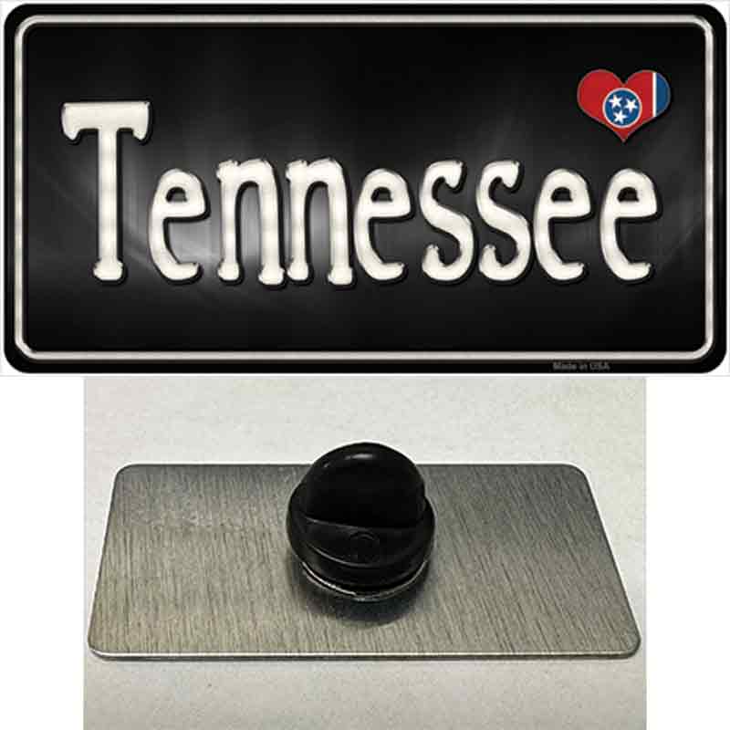 PIN-LP-9480 1.5 x 0.75 in. Tennessee Flag Script Novelty Rectangle Metal Hat Pin