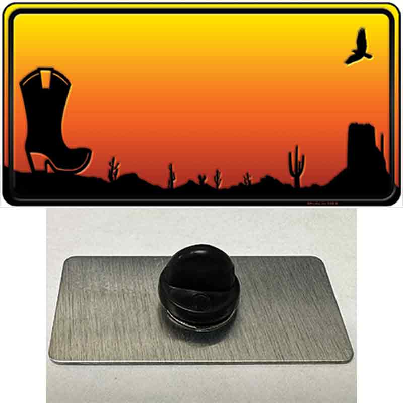 PIN-LP-9527 1.5 x 0.75 in. Boot Blank Scenic Novelty Rectangle Metal Hat Pin
