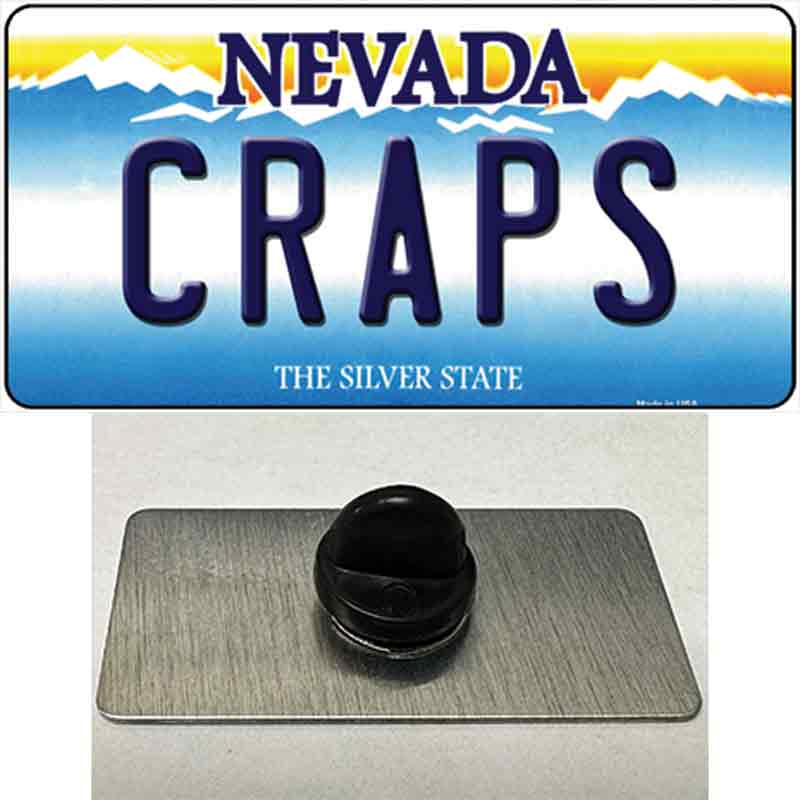 PIN-LP-9552 1.5 x 0.75 in. Craps Nevada Novelty Rectangle Metal Hat Pin
