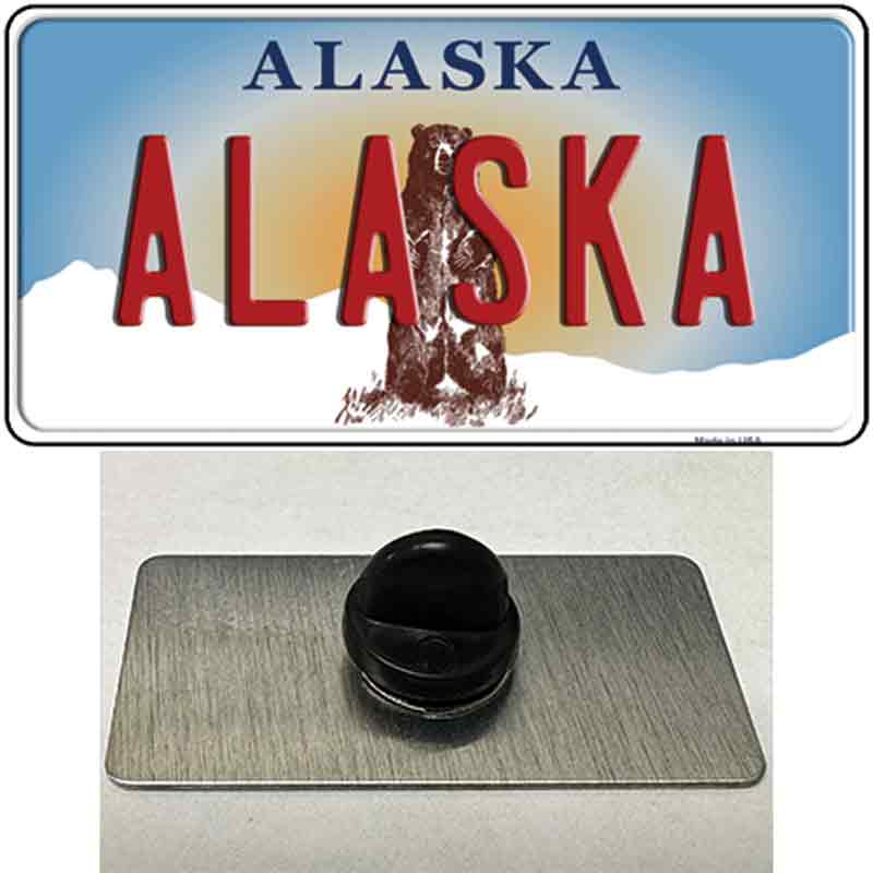 PIN-LP-9581 1.5 x 0.75 in. Alaska State Novelty Rectangle Metal Hat Pin