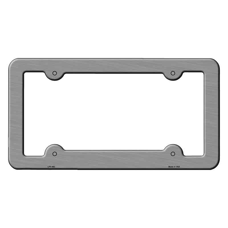 LPF-492 12.25 x 6.25 in. Brushed Aluminum Solid Novelty Rectangle Metal License Plate Frame