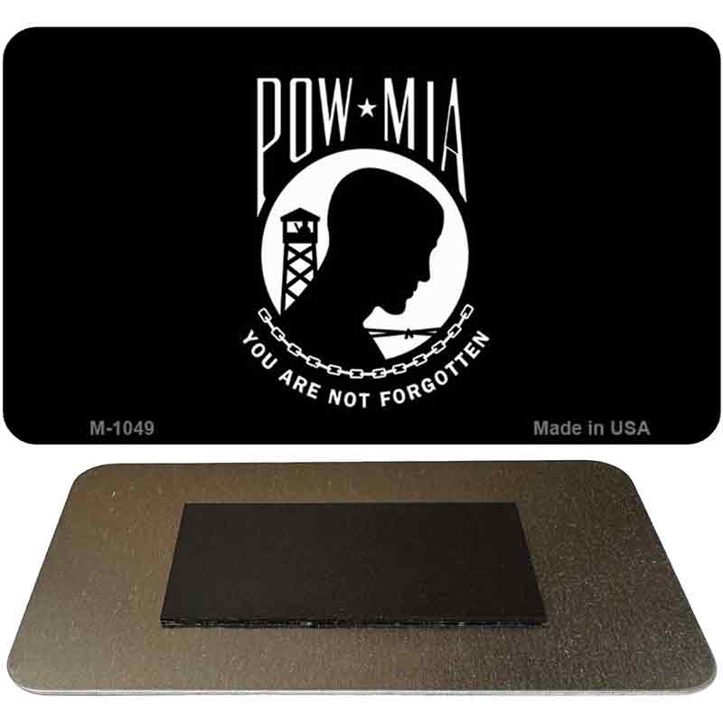 M-1049 3.5 x 2 in. POW MIA Small Novelty Rectangle Metal Magnet