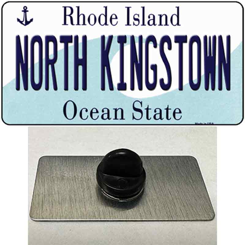 PIN-LP-11192 1.5 x 0.75 in. North Kingstown Rhode Island State Novelty Rectangle Metal Hat Pin