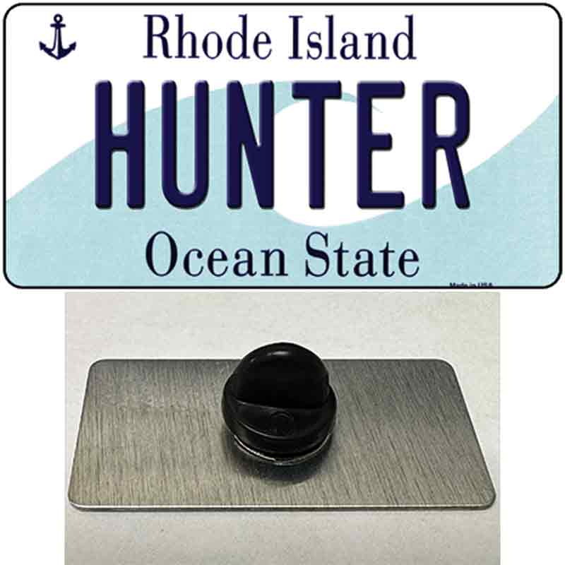 PIN-LP-11218 1.5 x 0.75 in. Hunter Rhode Island State Novelty Rectangle Metal Hat Pin