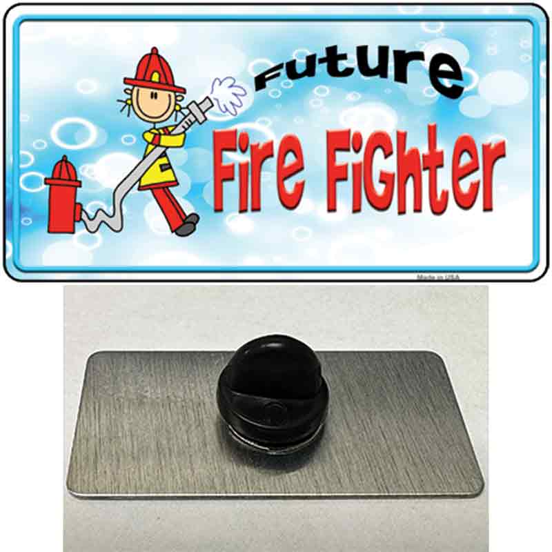 PIN-LP-11539 1.5 x 0.75 in. Future Fire Fighter Novelty Rectangle Metal Hat Pin