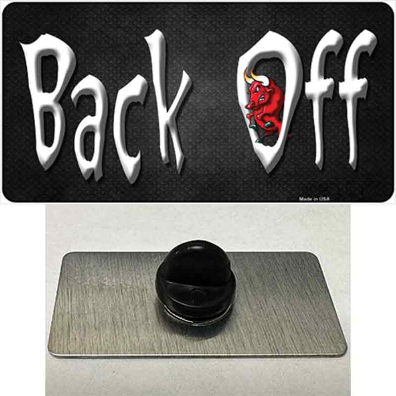 PIN-LP-11558 1.5 x 0.75 in. Back Off Novelty Rectangle Metal Hat Pin