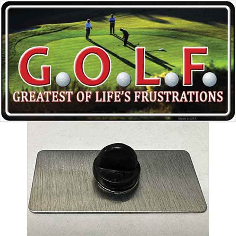 PIN-LP-11680 1.5 x 0.75 in. Golf Novelty Rectangle Metal Hat Pin