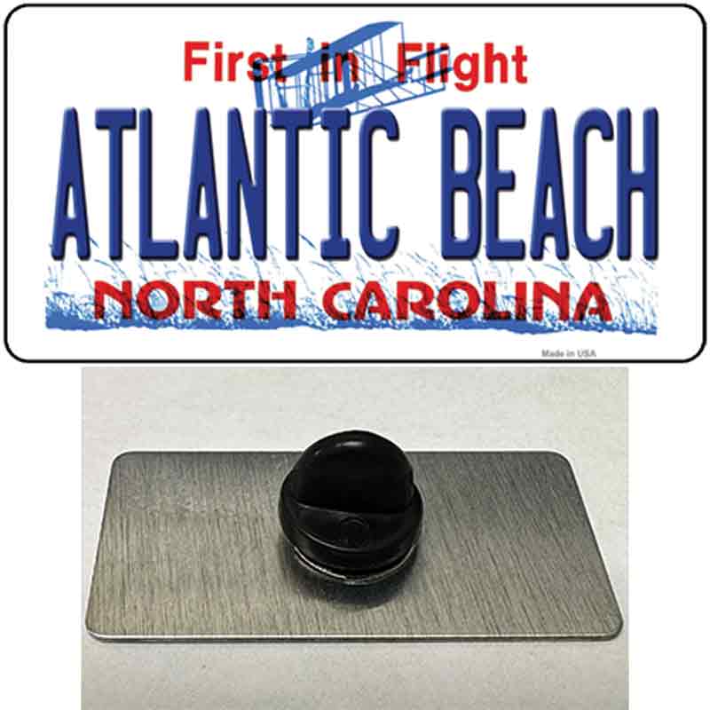 PIN-LP-11749 1.5 x 0.75 in. Atlantic Beach North Carolina State Novelty Rectangle Metal Hat Pin