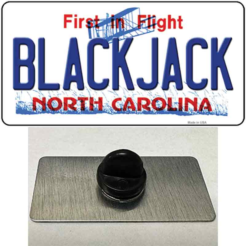 PIN-LP-12102 1.5 x 0.75 in. Blackjack North Carolina State Novelty Rectangle Metal Hat Pin