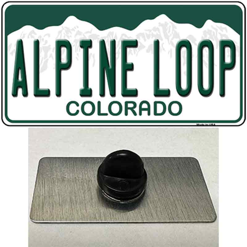 PIN-LP-12148 1.5 x 0.75 in. Alpine Loop Colorado Novelty Rectangle Metal Hat Pin