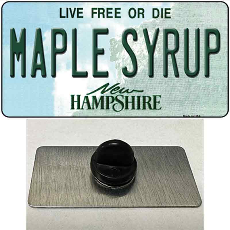 PIN-LP-12165 1.5 x 0.75 in. Maple Syrup Hampshire Novelty Rectangle Metal Hat Pin