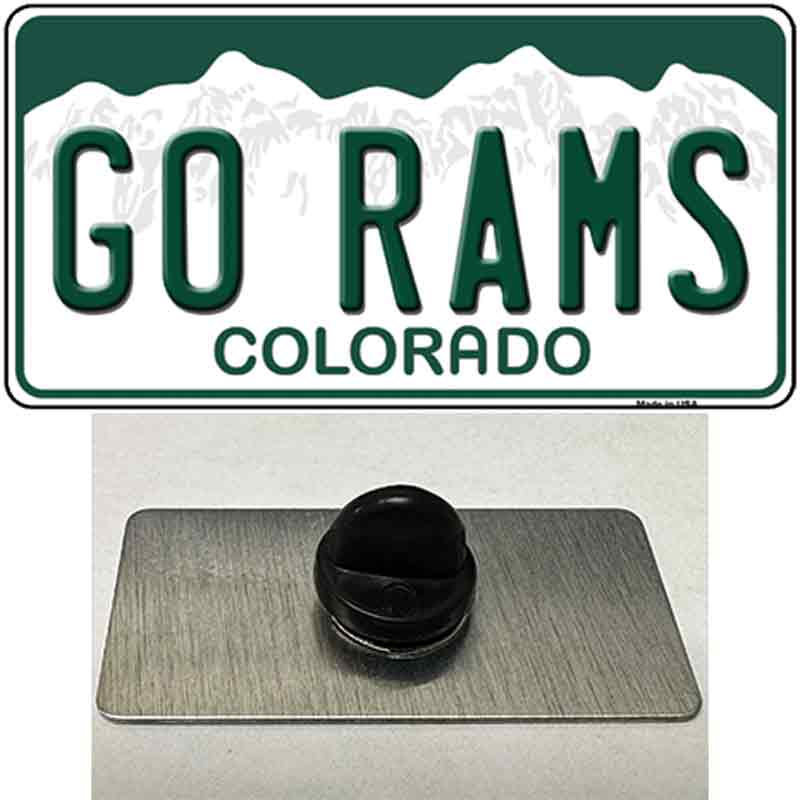 PIN-LP-12685 1.5 x 0.75 in. Go Rams Novelty Rectangle Metal Hat Pin