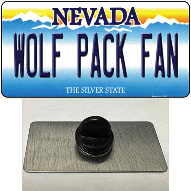 PIN-LP-12878 1.5 x 0.75 in. Wolf Pack Fan Novelty Rectangle Metal Hat Pin
