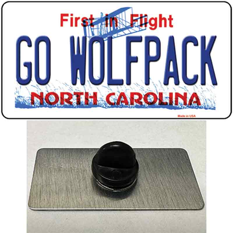 PIN-LP-12944 1.5 x 0.75 in. Go Wolfpack Novelty Rectangle Metal Hat Pin