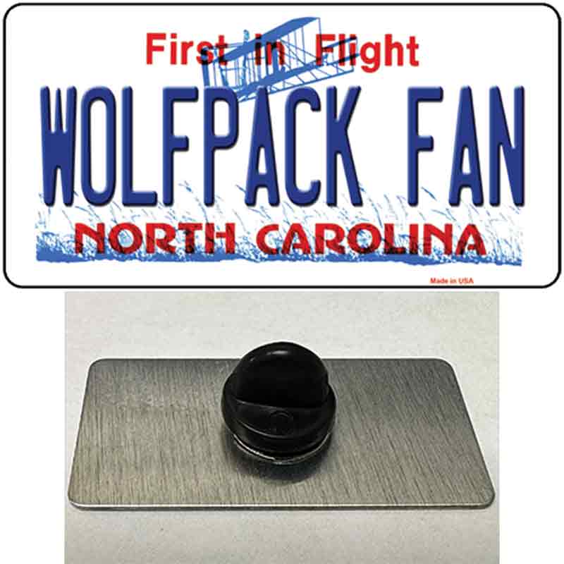 PIN-LP-12945 1.5 x 0.75 in. Wolfpack Fan Novelty Rectangle Metal Hat Pin