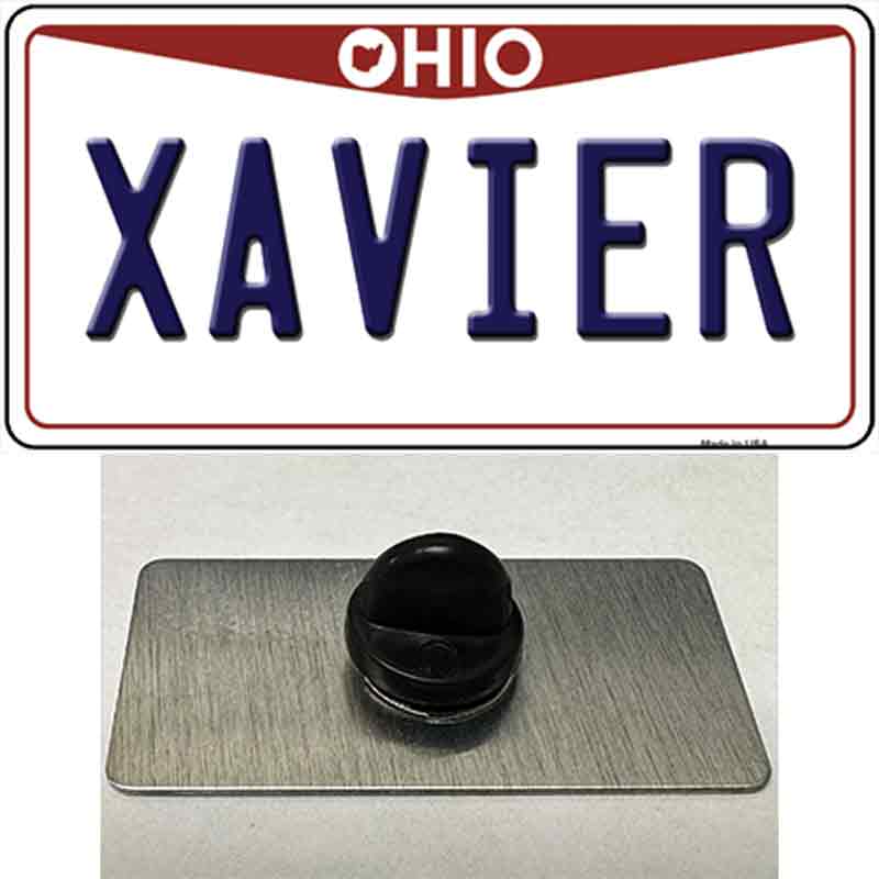 PIN-LP-12967 1.5 x 0.75 in. Xavier Novelty Rectangle Metal Hat Pin