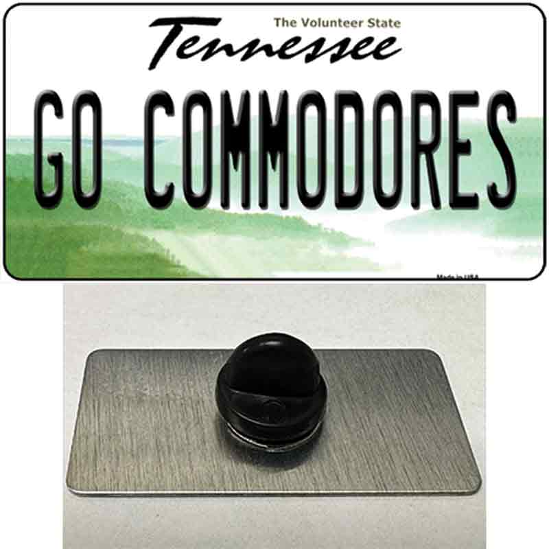 PIN-LP-13031 1.5 x 0.75 in. Go Commodores Novelty Rectangle Metal Hat Pin